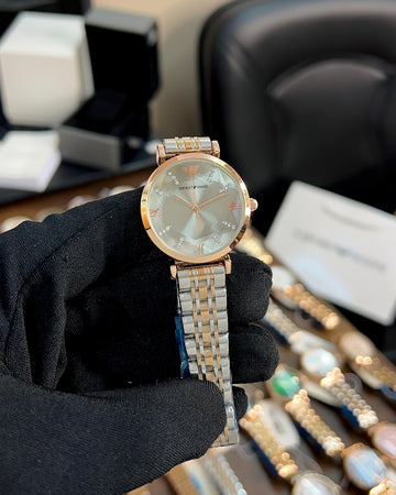 Emporio Armani Replica Ladies' Crystal-Accented Watch - A Touch of Glamour